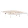 Cadre de lit extra long sans matelas 140x220 cm bois massif Voir les images du produit 3
