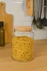 Vorratsdose aus Glas 2.9L mit Holzdeckel – Luftdichtes Produktbild-Vorschau 2