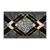 Geometrischer Teppich in Schwarz und Goldoptik mit Produktbild-Vorschau 2