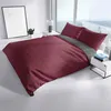 Renforce Bettwäsche Set 200x200 cm in Bordeaux Anthrazit Produktbild-Vorschau 5