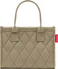 A quilted shopper bag with handles, shown from the front against a white background. Voir les images du produit