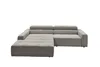 KAWOLA Sofa RENO Ecksofa Feincord grau Longchair links Produktbild-Vorschau 4