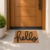 Relaxdays deurmat van kokosvezel, met de tekst "Hello", Productafbeelding-voorbeeld 2