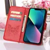 iPhone 15 Plus Hülle, Schmetterling Prägung Flip Leder Produktbild-Vorschau 5