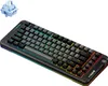 A mechanical keyboard and a single key switch are shown against a white background. Produktbild-Vorschau