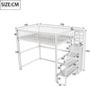 Flieks Etagenbett 140x200cm mit Treppe und Kleiderschrank, Produktbild-Vorschau 7