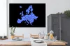 MuchoWow® Poster Karte Europa - Muster - Blau 180x120 cm - Produktbild-Vorschau 3