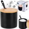 Zuckerdose aus Keramik mit Löffel, schwarz 139681 Produktbild-Vorschau 7