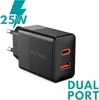 Echos 25W Dualport USB-C + USB-A Schnellladegerät | QC3.0, Produktbild-Vorschau 1
