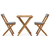 set bistrot 3 pezzi pieghevole con cuscini in legno Anteprima dell’immagine prodotto 1