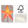 A collage showing a decorative star lamp, the FSC logo, and a power switch with a cord. Náhled obrázku produktu