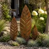 UNUS Gartendeko Gartenstecker Rost Palmblätter aus Metall Produktbild-Vorschau 5
