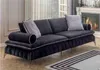 Sofa 4 Sitzer Sofas Schwarz Stoff Wohnzimmer Luxus Modern Produktbild-Vorschau 2