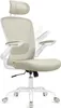 A white ergonomic office chair with a beige mesh back and seat, shown from a side angle. Náhled obrázku produktu