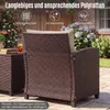 COSTWAY Gartenmöbel Set Polyrattan, 3-tlg. Balkonmöbel Set Produktbild-Vorschau 3