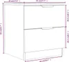 vidaXL Comodini 2 pezzi. Materiale a base di legno bianco Anteprima dell’immagine prodotto 11