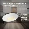 hoftronic LED Einbaustrahler 3W 2700K IP44 Weiß rund Produktbild-Vorschau 3
