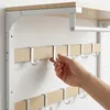 Relaxdays Wandgarderobe 3 in 1, 10 Haken, Kleiderstange, Produktbild-Vorschau 8