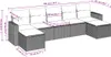7-tlg. Garten-Sofagarnitur mit Kissen Schwarz Poly Rattan Produktbild-Vorschau 3