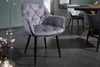riess-ambiente Design Stuhl MILANO grau Samt mit Armlehne Produktbild-Vorschau 2