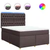 Boxspringbett mit Matratze Dunkelbraun 160x200 cm Stoff Produktbild-Vorschau 1
