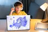 MuchoWow® Laptop Aufkleber Sticker Cover Karte - Lila - Produktbild-Vorschau 3