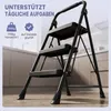 SONGMICS Trittleiter 3 Stufen Klappbar Rutschfest Produktbild-Vorschau 7