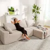 Ecksofa Couch L-Form,Sofa Links Samtstoff Vierersofa mit Produktbild-Vorschau 1