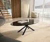 DELIFE Couchtisch Edge Oval 140x80 cm Keramik Emperador Produktbild-Vorschau 1
