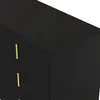 Close-up of a black dresser with gold handles. Podgląd zdjęcia produktu