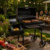 Smoker Grill Holzkohlegrill BBQ Grillwagen Räuchergrill Produktbild-Vorschau 9