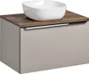 Waschtisch-Unterschrank Set 80cm in taupe mit Vintage Eiche Produktbild-Vorschau 1