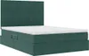 vidaXL Bett mit Stauraum und LED mit LED Dunkelgrün 140 x Produktbild-Vorschau 5