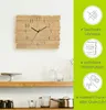 ARTland Holz Wanduhr Quarzuhr - schwarzer Zeiger Holz hell Produktbild-Vorschau 2