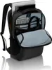 An open backpack with a laptop, keyboard, and headphones inside. Produktbild-Vorschau