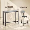 HOMCOM Bartisch mit Barhocker Tresentisch mit 2 gepolstert Produktbild-Vorschau 3