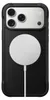 A black iPhone case with a white MagSafe charger attached. Podgląd zdjęcia produktu