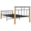 vidaXL Noční stolek z kovu a dubového masivu 100x200 cm Náhled obrázku produktu 4