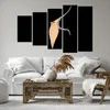 Bild auf Leinwand - Leinwandbild - 5 Teile - Schwarz Frau Produktbild-Vorschau 6
