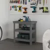 vidaXL Pracovný stôl sivý 78,5x50x80 cm Borovicový masív Náhľad obrázku produktu 2