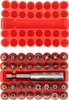 A set of screwdriver bits and a driver handle are neatly arranged in a red plastic case. Anteprima dell’immagine prodotto