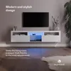 Klarstein TV Board Weiss, Wohnzimmer Möbel für TV, 150 cm Produktbild-Vorschau 2