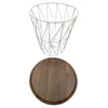 Beistelltisch warmes grau Nussbaum Rund Couchtisch 37x40 cm Produktbild-Vorschau 6