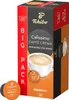 A box of Tchibo Cafissimo Caffè Crema coffee capsules, with one capsule shown separately. Voir les images du produit
