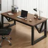 Gaming-Schreibtisch Dunkle Buche Modern Mit Regal Produktbild-Vorschau 4