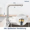 Lonheo Niederdruck Küchenarmatur Gebürsteter Edelstahl Produktbild-Vorschau 3
