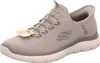 A single gray Skechers slip-on shoe is shown against a white background. Podgląd zdjęcia produktu