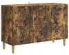 Dressoir Gerookt eiken 89 x 34,5 x 60 cm Bewerkt hout Productafbeelding-voorbeeld 1