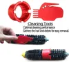 Cleaning tools for a robot vacuum cleaner, showing how they are used to clean the brush roll. Produktbild-Vorschau