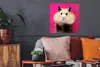 MuchoWow® Poster Hamster mit rosa Hintergrund 50x50 cm - Produktbild-Vorschau 2